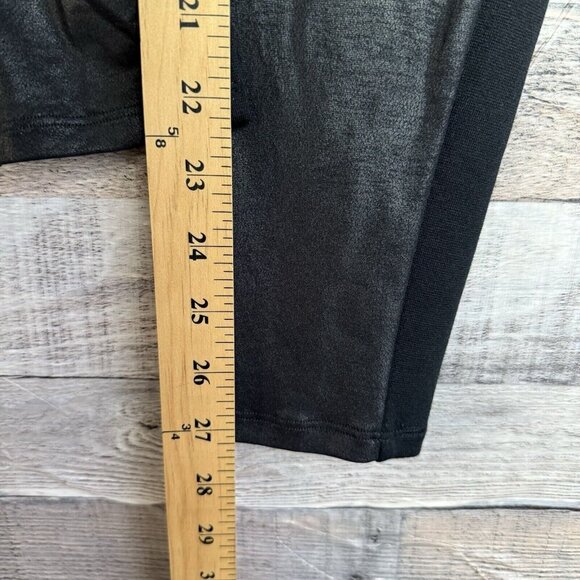 Assets By Spanx Leggings Women Large Faux Leather Black Pants Pull On Slimming - Picture 8 of 8